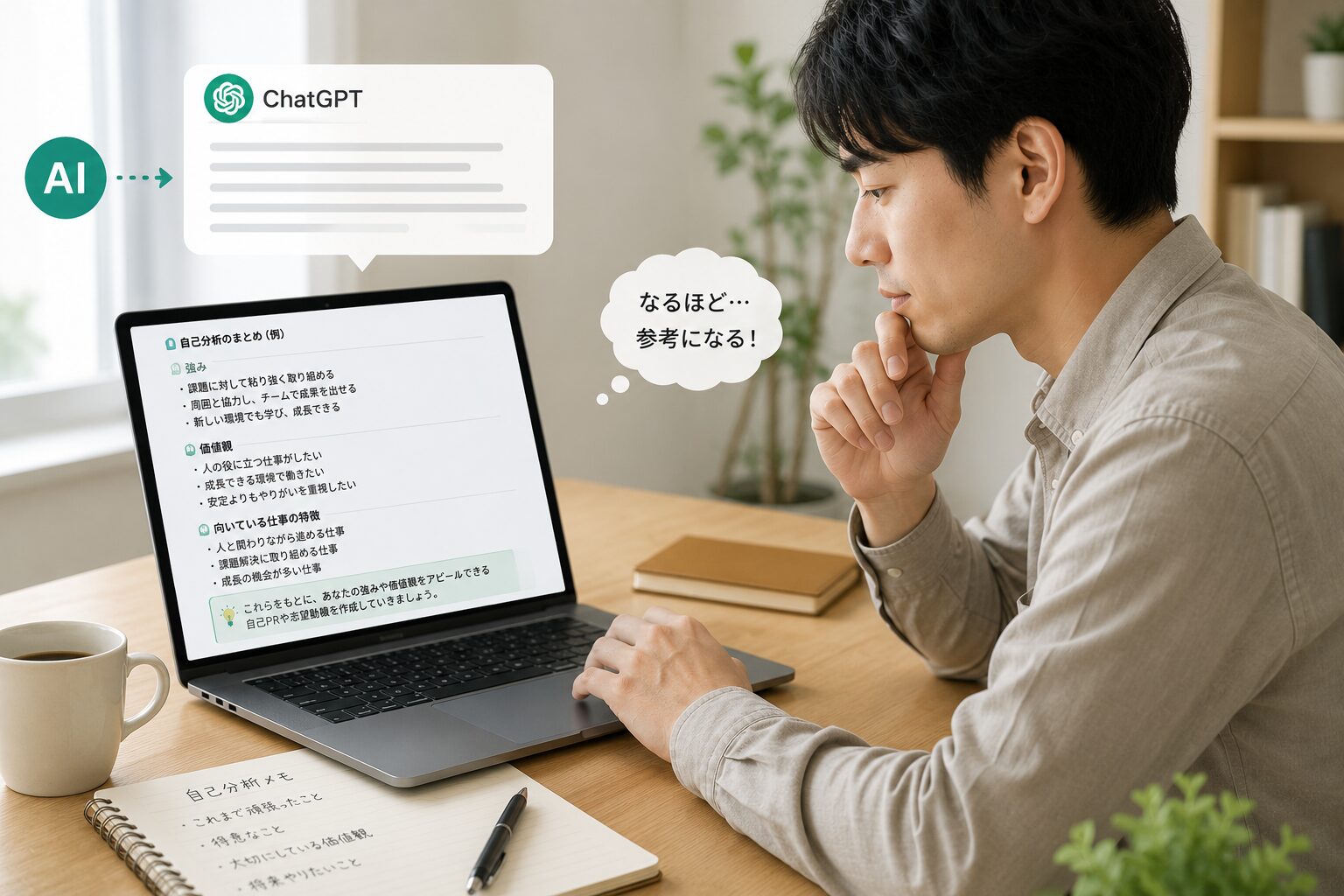 AIの回答を自分の目で確認するイメージ